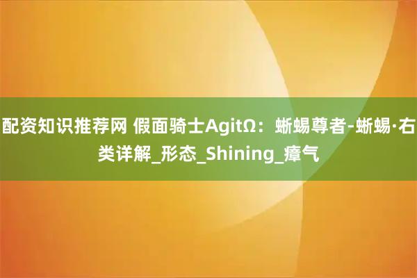 配资知识推荐网 假面骑士AgitΩ：蜥蜴尊者-蜥蜴·右类详解_形态_Shining_瘴气